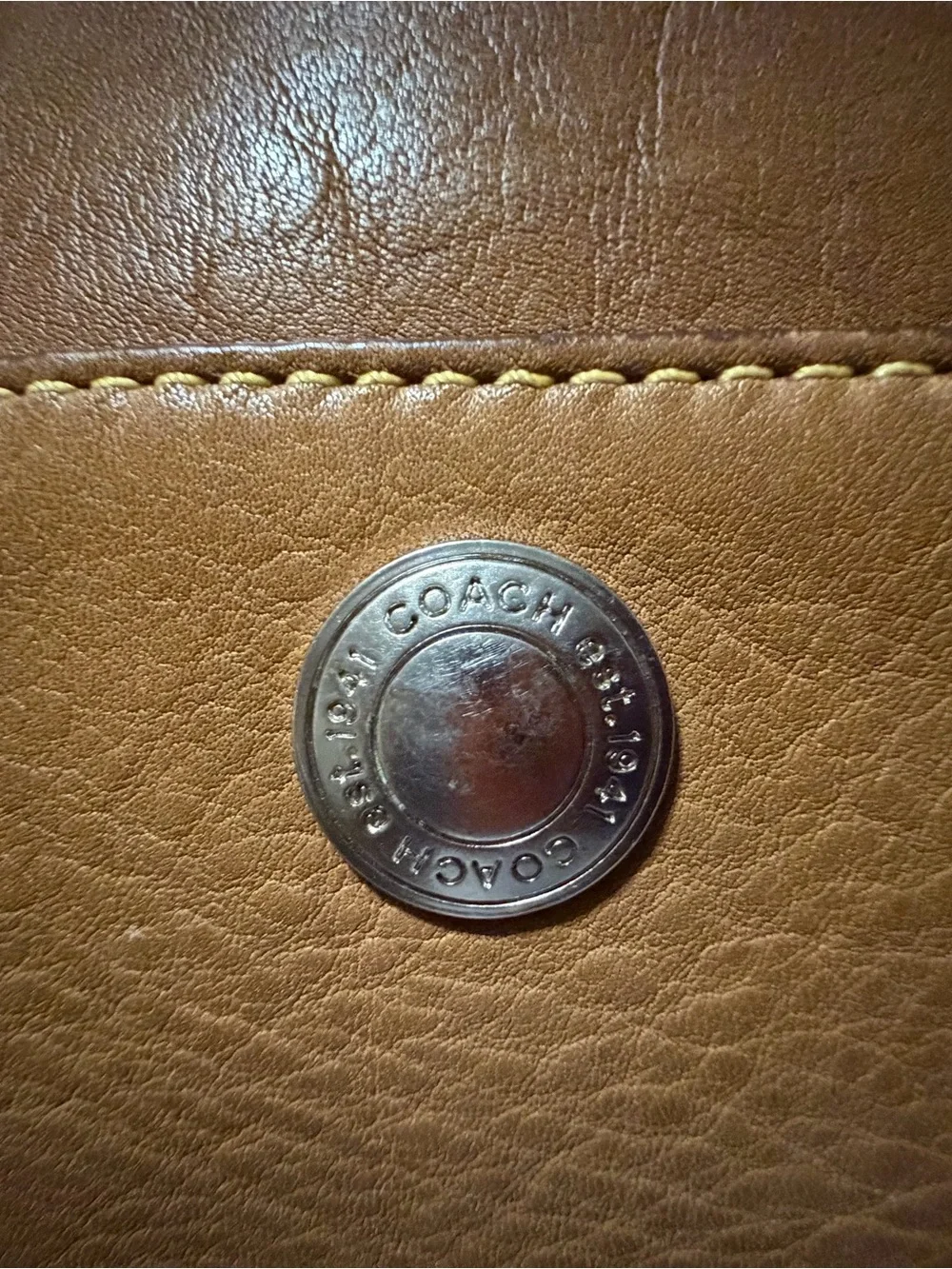 Coach Leather Hobo Bag in Tan/Cognac